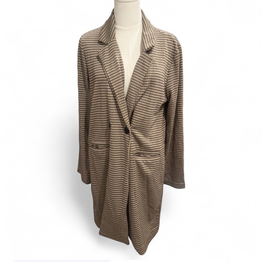 Philosophy Oversized Women's Houndstooth Long Coat